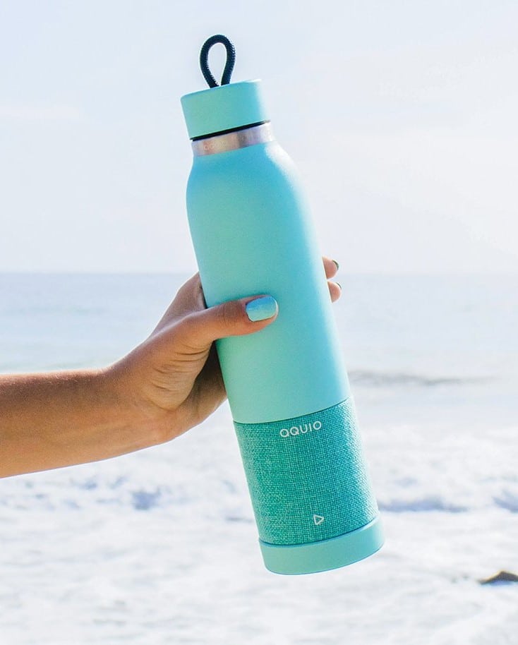 It's a water bottle with a Bluetooth speaker! 5 AquioGrid 01